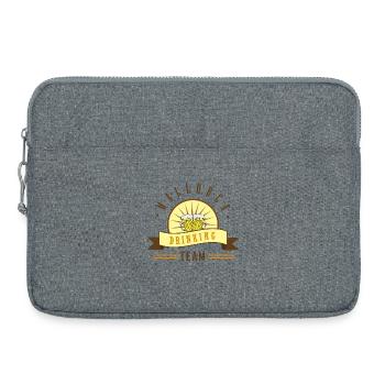 Motif du logo de l’équipe des buveurs de bière - Sacoche pour ordinateur portable 15 pouces - gris chiné - Devant