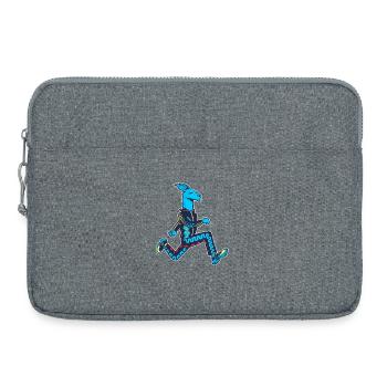 Blue Llama runner - Laptop bag 15" - heather grey - Front
