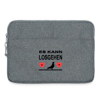 Tauben - Laptoptasche 15" - Grau meliert - Vorne