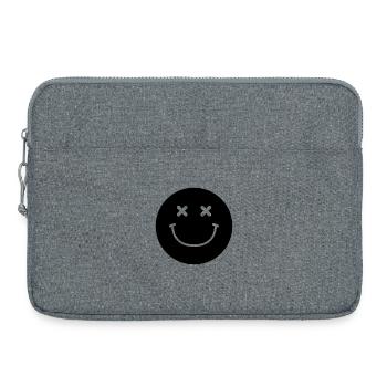 Smiley-Gesicht - Laptoptasche 15" - Grau meliert - Vorne