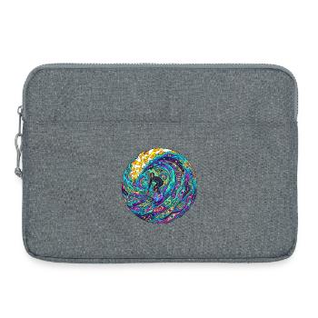 Psychedelische Surfwelle - Laptoptasche 15" - Grau meliert - Vorne