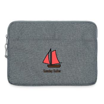 Sunday Sailor - Red Gaff Sailor - Laptop bag 15" - heather grey - Front
