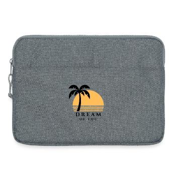 Sunset Palm Beach Silhouette - Sacoche pour ordinateur portable 15 pouces - gris chiné - Devant