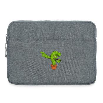 Cactonium funny character cactus meme - Laptop bag 15" - heather grey - Front
