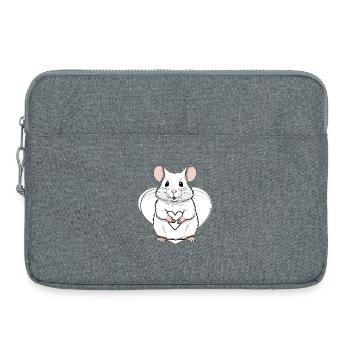 Heart Mouse Charm - Laptop bag 15" - heather grey - Front