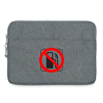 Stop, pompe à carburant, prix du diesel, essence - Sacoche pour ordinateur portable 15 pouces - gris chiné - Devant