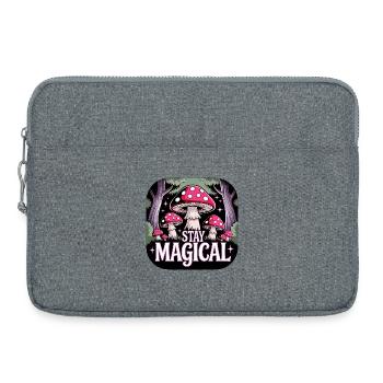 Stay magical in the mushroom forest - Laptop bag 15" - heather grey - Front