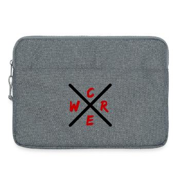 Crew Brush Red Wordmark - Laptop bag 15" - heather grey - Front