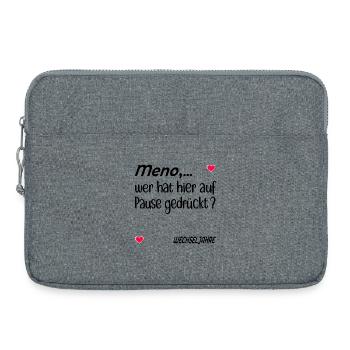 Pause Stimmung Menopause - Laptoptasche 15" - Grau meliert - Vorne