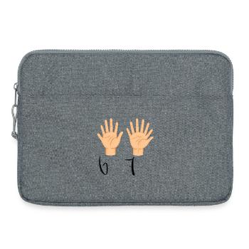 Double Open Hands Illustration - Laptoptasche 15" - Grau meliert - Vorne