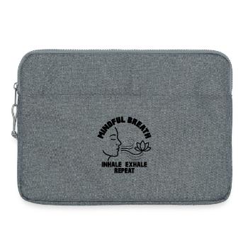 Respiration consciente Pleine conscience Calme - Sacoche pour ordinateur portable 15 pouces - gris chiné - Devant