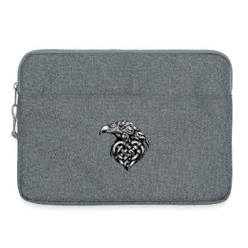 Adler-Illustration Schwarzer Tattoo-Stil - Laptoptasche 15" - Grau meliert - Vorne