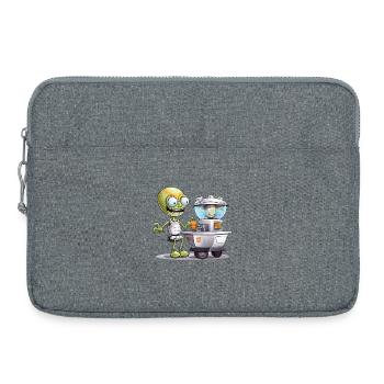Alien Bartender at Space Bar - Laptop bag 15" - heather grey - Front