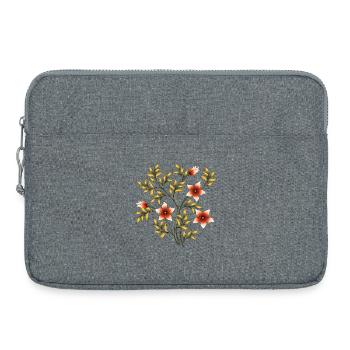 Blumen - Laptoptasche 15" - Grau meliert - Vorne