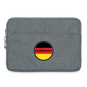 Germany Flag Halbkreis Grafik - Laptoptasche 15" - Grau meliert - Vorne