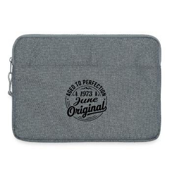 juin 1973 – Légende des sommets et montagnes - Sacoche pour ordinateur portable 15 pouces - gris chiné - Devant