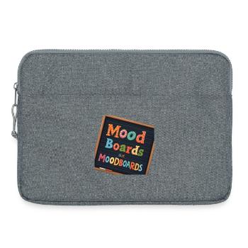 Mood Boards – Bunte Typografie - Laptoptasche 15" - Grau meliert - Vorne