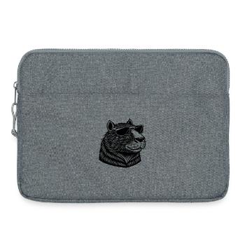 Capybara In Sunglasses - Laptop bag 15" - heather grey - Front