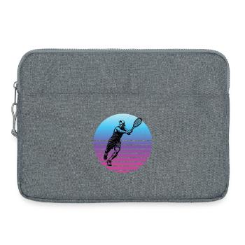 Geschenkidee für einen Tennis mit Tennis - Laptoptasche 15" - Grau meliert - Vorne