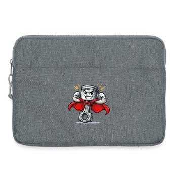 Mechanikers Superheld Piston - Laptoptasche 15" - Grau meliert - Vorne