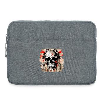Schädel Graffiti Explosion - Laptoptasche 15" - Grau meliert - Vorne