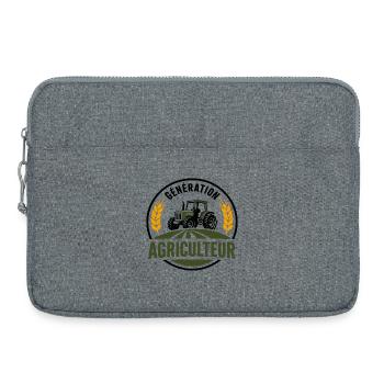 Génération agriculteur logo passion agriculture - Sacoche pour ordinateur portable 15 pouces - gris chiné - Devant