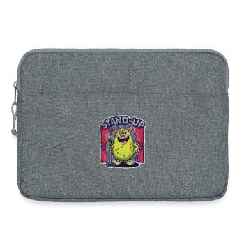 Monstre du stand-up sur scène - Sacoche pour ordinateur portable 15 pouces - gris chiné - Devant