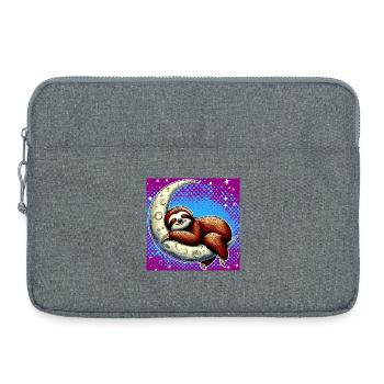 La paresse dort sur la Lune - Sacoche pour ordinateur portable 15 pouces - gris chiné - Devant