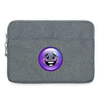 Niedliche Lila Blase - Laptoptasche 15" - Grau meliert - Vorne