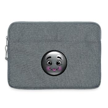 Niedliche Schwarze Blase - Laptoptasche 15" - Grau meliert - Vorne