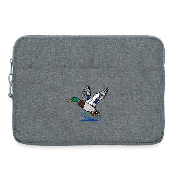 Canard Colvert en Vol Nature Sauvage Étang - Sacoche pour ordinateur portable 15 pouces - gris chiné - Devant