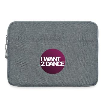 I Want 2 Dance – Circle Design - Laptop bag 15" - heather grey - Front