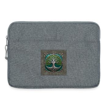 Silver Circular Tree of Life - Laptop bag 15" - heather grey - Front