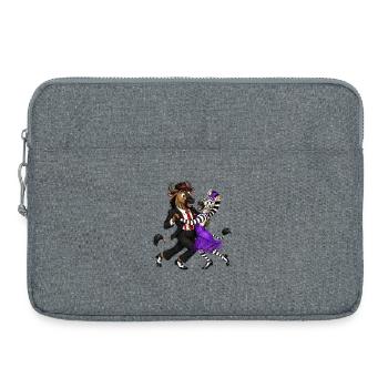Wildebeest and Zebra in Elegant Swing Dance - Laptop bag 15" - heather grey - Front