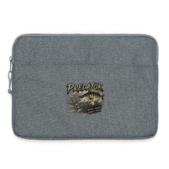 Predator Fishing Zander Attack Design - Laptop bag 15" - heather grey - Front