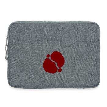 Rote Organische Formen transparentes Design - Laptoptasche 15" - Grau meliert - Vorne