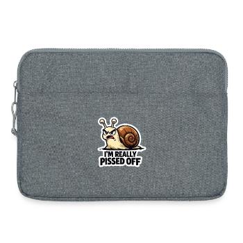 Angry Snail – I’m Really Pissed Off  - Laptop bag 15" - heather grey - Front