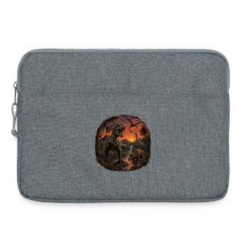 Dinosaurier T-Rex Vintage Urzeit Dino - Laptoptasche 15" - Grau meliert - Vorne
