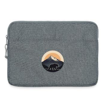 Wilder Braunbär - Laptoptasche 15" - Grau meliert - Vorne