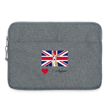 LUVMYWHIPPET (Black) - Laptop bag 15" - heather grey - Front