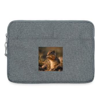 Tamia à la lumière de l’automne - Sacoche pour ordinateur portable 15 pouces - gris chiné - Devant