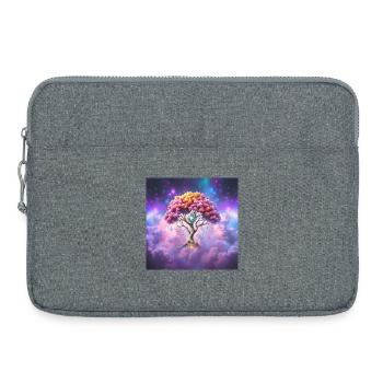 Kosmischer Edelsteinbaum - Laptoptasche 15" - Grau meliert - Vorne