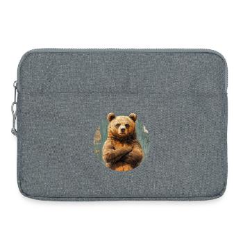 Bärendesign - Laptoptasche 15" - Grau meliert - Vorne