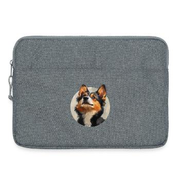 süßer Hund - Laptoptasche 15" - Grau meliert - Vorne