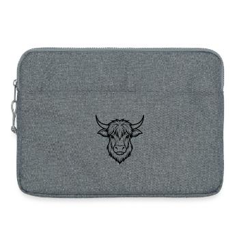Highland-Kuhkopf - Laptoptasche 15" - Grau meliert - Vorne