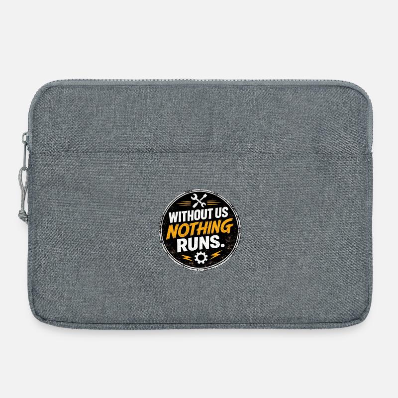 Ohne uns läuft nichts - Laptoptasche 15" - Grau meliert