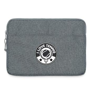 I Love Tennis  - Sacoche pour ordinateur portable 15 pouces - gris chiné - Devant