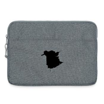 Carte du Nouveau-Brunswick - Sacoche pour ordinateur portable 15 pouces - gris chiné - Devant