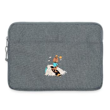 Surfer und Smartphone - Laptoptasche 15" - Grau meliert - Vorne