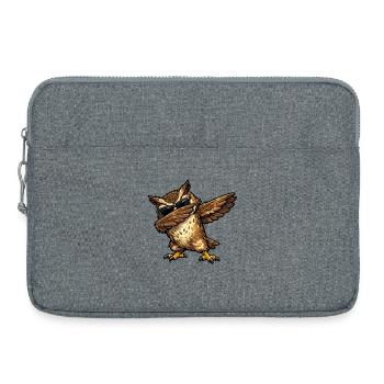 Dabbing Eagle Owl - Laptop bag 15" - heather grey - Front